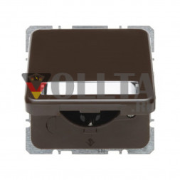 Berker 471901 WG UP SCHUKO-розетка  16А, цвет:коричневый, тон:глянец