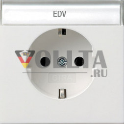 Gira 0457112 Ширококлавишный выключатель SCHUKO-розетка 16А, стандарт цвет:чисто белый, тон:глянец