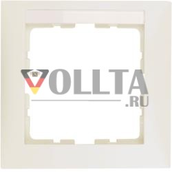Berker 10118912 рамка с полем для этикетки белая, глянцевая Berker S.1