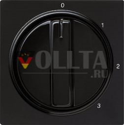 Gira 066947 S-Color Накладка с ручкой для трехступенчатого переключателя, цвет: черный, тон:глянец
