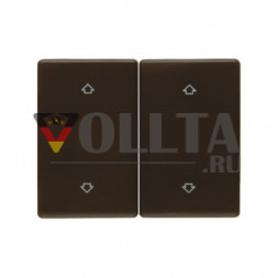 Berker 14350301 Arsys переключатель  для жалюзи/кнопка клавиша двойная, клавиша цвет:коричневый, тон:глянец
