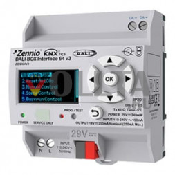 Zennio ZDID64V3 — KNX-DALI интерфейс на 64 балласта с поддержкой DT8